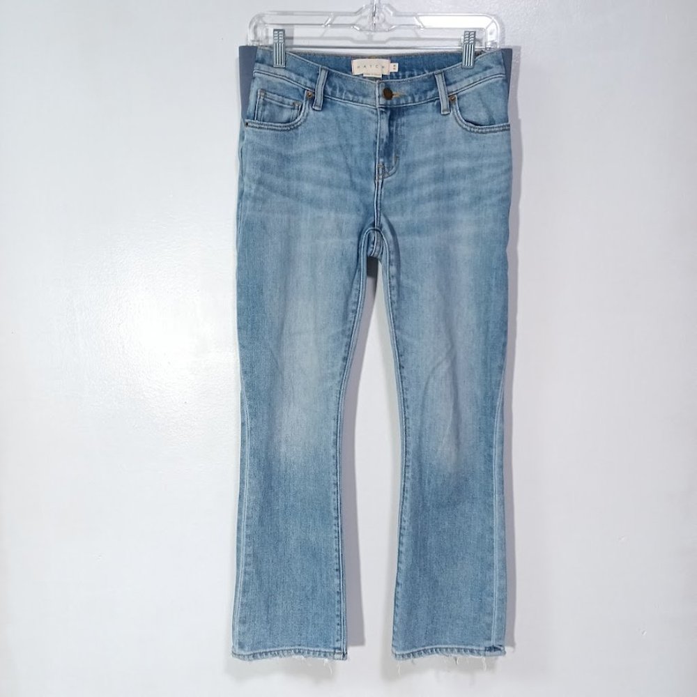 HATCH The Crop Maternity Below the Bump Jean in Light Wash Size 25